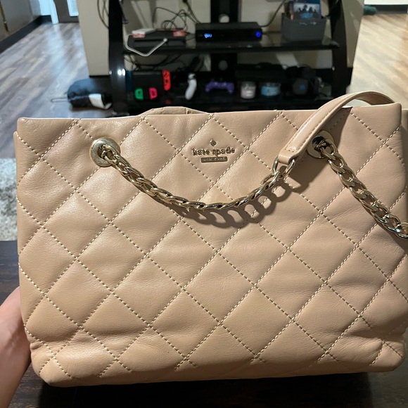 Large Quilted Leather Kate Spade Shoulder Bag - Picture 2 of 5